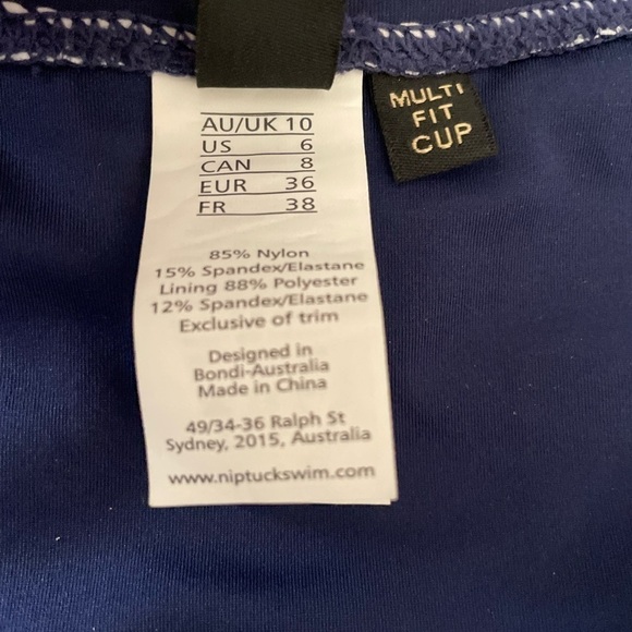 Womens Nip Tuck Multifit Cup one piece Navy Blue Swimsuit Size 6 - Picture 7 of 11